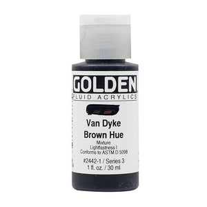 Golden Fluid Acrylics Van Dyke Brown Hue (2442-1)