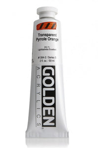 GOLDEN Artist Colors Heavy Body Acrylic Paint Transparent Pyrrole Orange (1384-2)