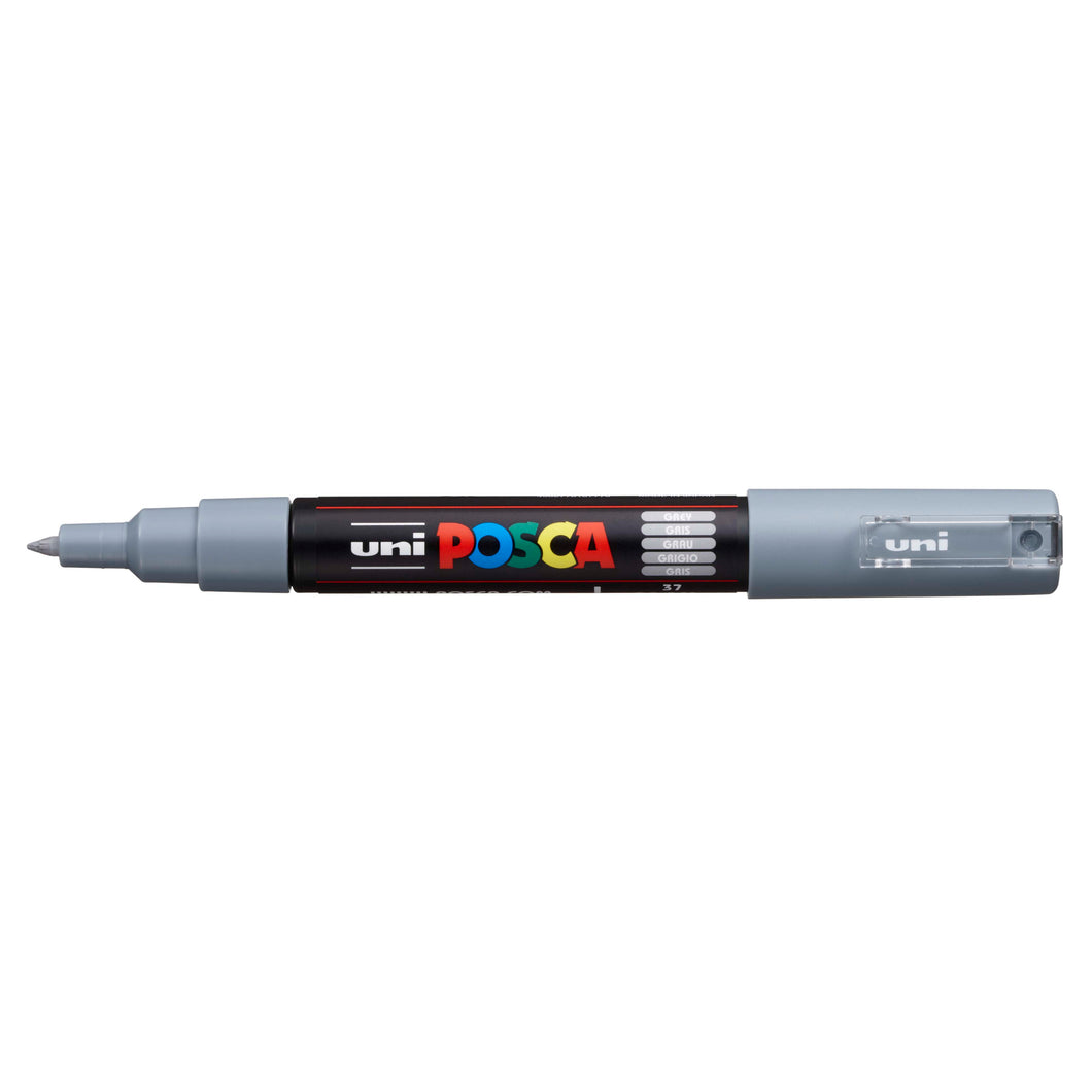 Posca Paint Marker 0.7mm Bullet Shaped Grey PC-1M (P37)