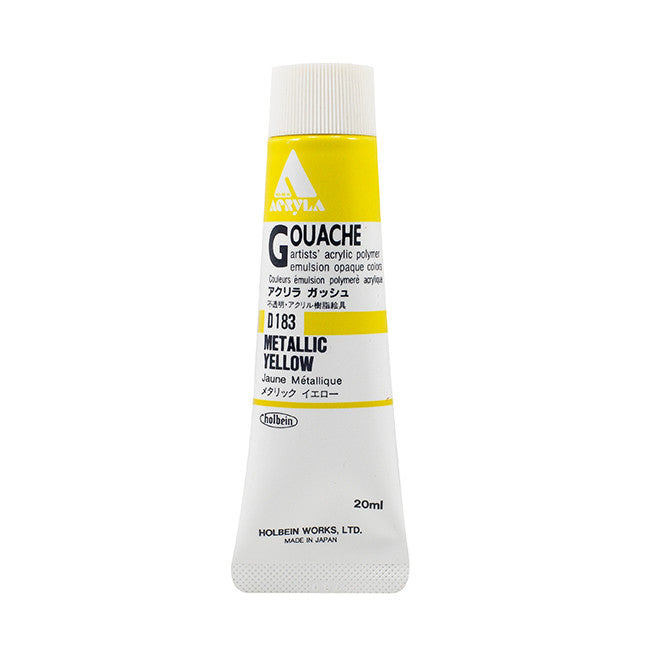 Holbein Acryla Gouache- Metallic Yellow (D183)