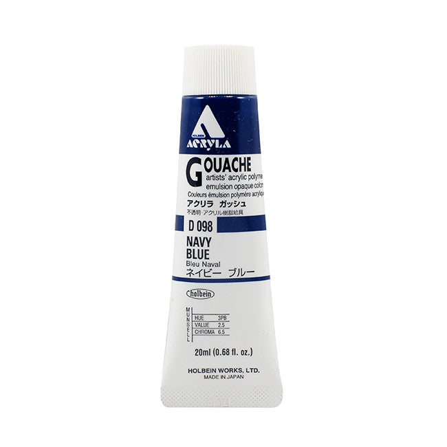 Holbein Acryla Gouache- Navy Blue (D098)