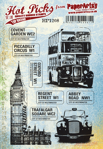 PaperArtsy Eclectica3 Stamp Set London Bus (HP1208EZ)