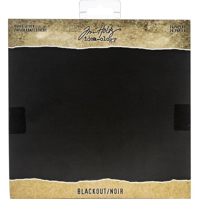 Tim Holtz idea-ology 8x8 Paper Pad Kraft Stock Blackout (TH94020)