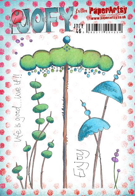 PaperArtsy Rubber Stamp Set Life Is Good designed by Jo Firth-Young (JOFY46)