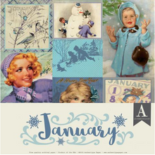 Load image into Gallery viewer, Authentique The Calendar Collection- January Paper Pack (CAL049)
