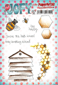 PaperArtsy Rubber Stamp Set Bee Happy designed by Jo Firth-Young (JOFY30)