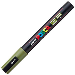 Posca Paint Marker 0.9-1.3mm Bullet Shaped Khaki PC-3M