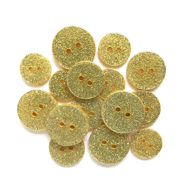 Sugar Shoppe Glitter Buttons Limoncello (SUS103)