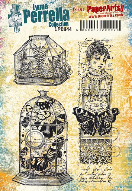 PaperArtsy Rubber Stamp Set Terrariums designed by Lynne Perrella (LPC044)