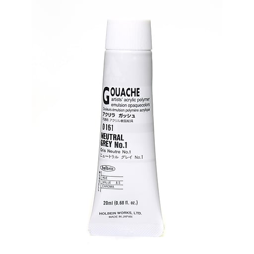 Holbein Acryla Gouache- Neutral Grey No. 1 (D161)