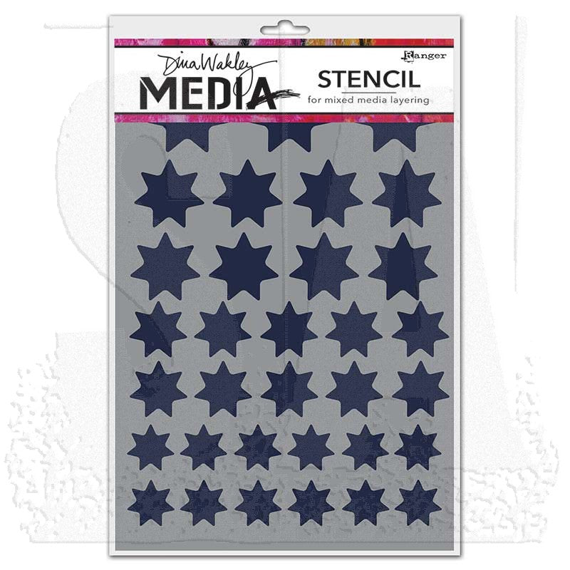 Dina Wakley Media Stencils Variegated Stars (MDS52456)