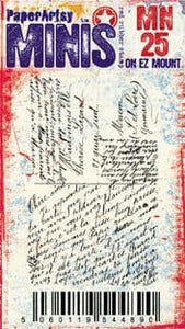 PaperArtsy Mini Stamp Number 25 Writing (MN25)