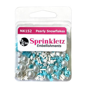 Buttons, Galore & More Sprinkletz Pearly Snowflakes (NK152)