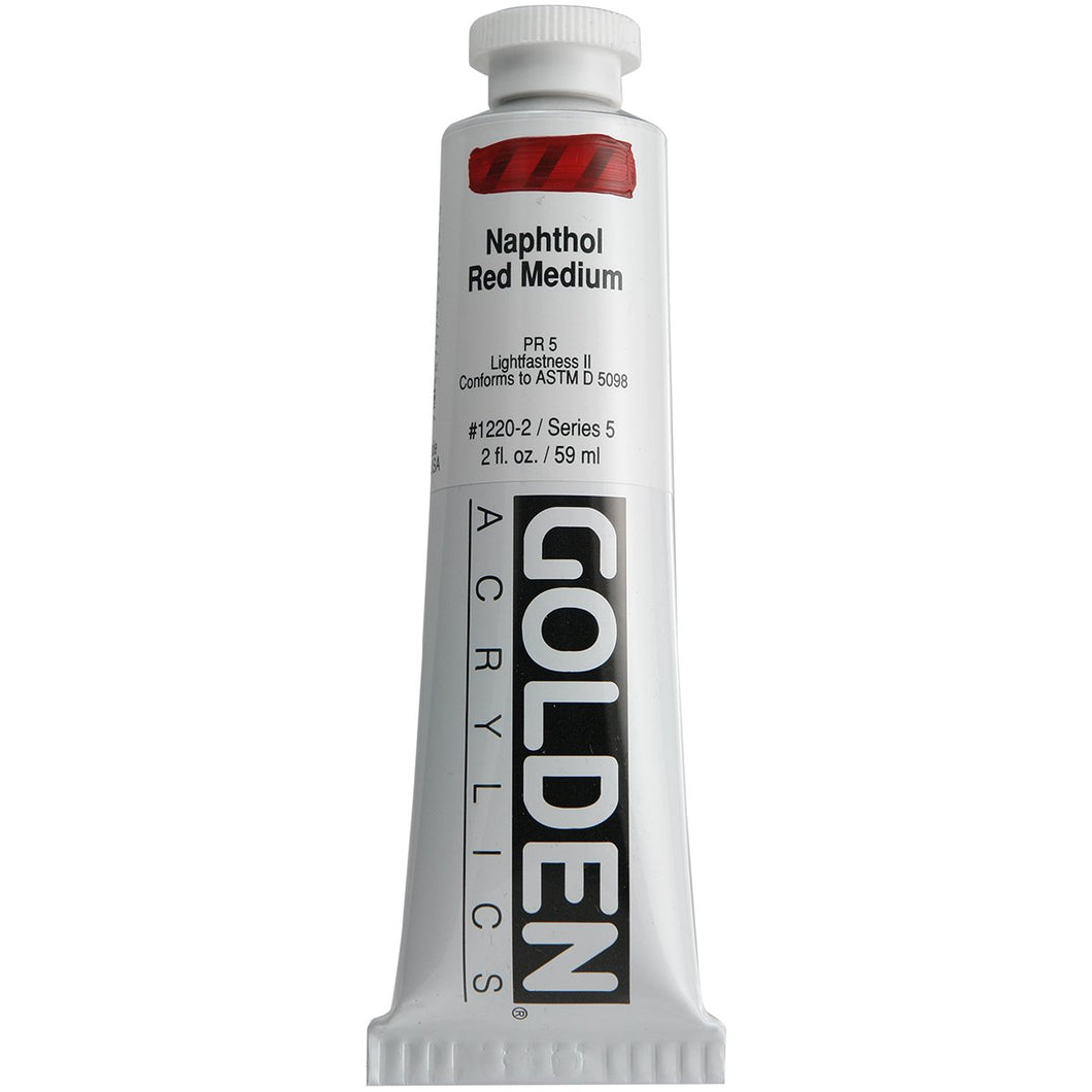 GOLDEN Artist Colors Heavy Body Acrylic Paint Naphthol Red Medium (1220-2)