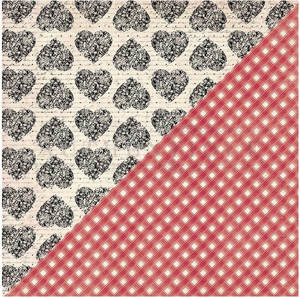 Authentique Romance Collection 12x12 Scrapbook Paper Romance Four (ROM004)