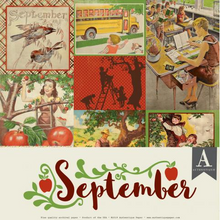 Load image into Gallery viewer, Authentique The Calendar Collection September Paper Pack (CAL057)
