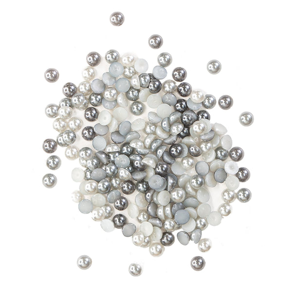 BGM Half Pearlz Embellishments Silver (HPZ112)