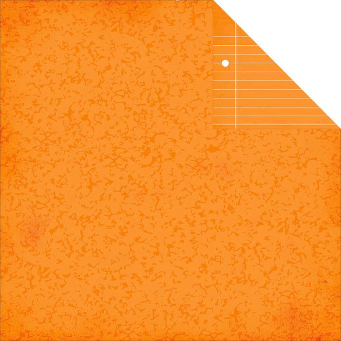 Simple Stories Smarty Pants Collection 12x12 Scrapbook Paper Orange Composition/Notebook (3420)