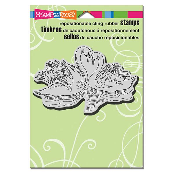 Stampendous Cling Swan Pair (CRP251)