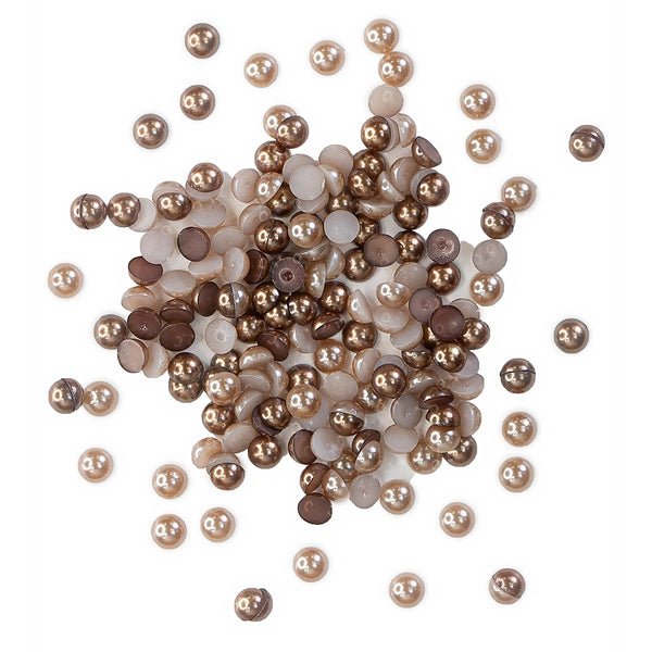 BGM Half Pearlz Embellishments Taupe (HPZ109)