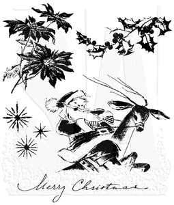 Stampers Anonymous Tim Holtz Cling Rubber Stamps Christmas Time (CMS141)