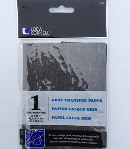 Loew Cornell Gray Transfer Paper - 1 Sheet (392)