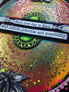 PaperArtsy Rubber Stamp Set Half Mandala designed by Tracy Scott (TS051)