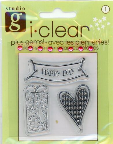 Studio G I Clear STamp and Gem Set Happy Day (VS4911)