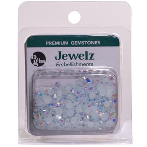 Buttons, Galore & More Jewelz Embellishments White AB (JZ101)