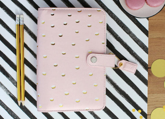 Webster's Pages: Blush and Gold Dot Binder