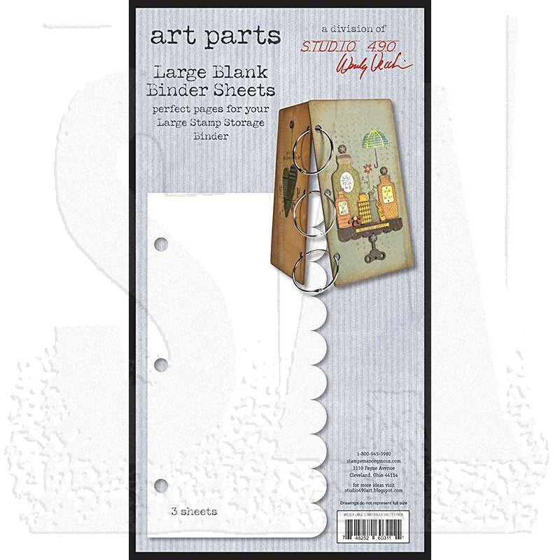 Wendy Vecchi Studio 490 Art Parts Large Blank Binder Sheets