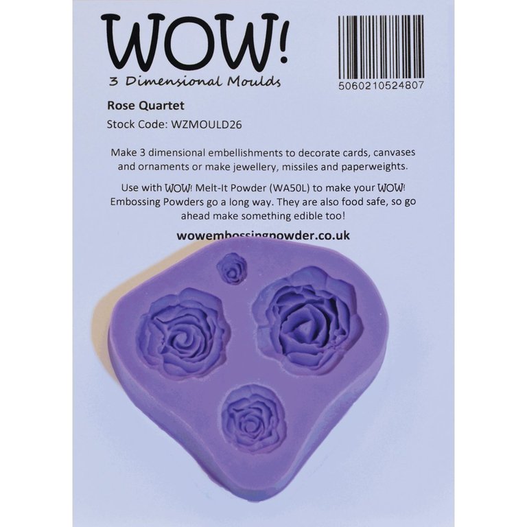 WOW! 3 Dimensional Moulds (Molds) Rose Quartet