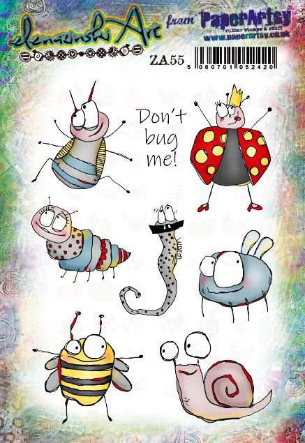 PaperArtsy Stamp Set Don't Bug Me! designed by Elena Zinski (ZA55)