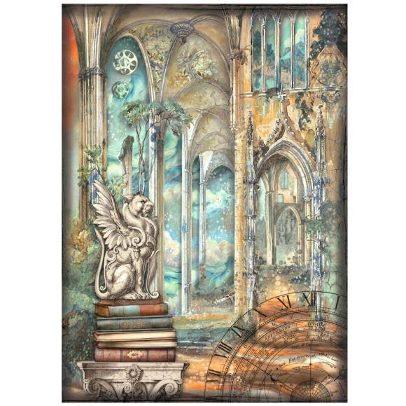 Stamperia A4 Rice Paper  - Fantasy World [DFSA4844]