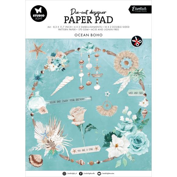 Studio Light Essentials Paper Pad Ocean Boho (SL-ES-DCPP168)