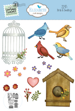 Load image into Gallery viewer, Elizabeth Craft Designs Annette Green Birds &amp; Dwellings Die Set (2197)
