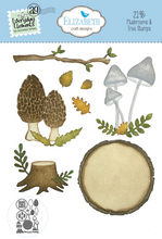 Load image into Gallery viewer, Elizabeth Craft Designs Annette Green Mushrooms &amp; Tree Stumps Die Set (2198)
