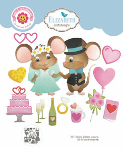 Elizabeth Craft Designs Meet the Mice  Valentines and Wedding Accessories (2207)