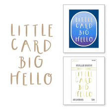 Load image into Gallery viewer, Spellbinders Paper Arts Little Card Big Hello Glimmer Hot Foil Plate (GLP-402)
