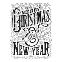 Load image into Gallery viewer, Spellbinders Paper Arts BetterPress Letterpress Press Plates Merry Christmas &amp; Happy New Year (BP-072)
