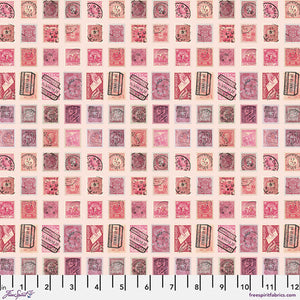 Tim Holtz Freespirit Fabric Pink Stamps (PWTH211.PINK)