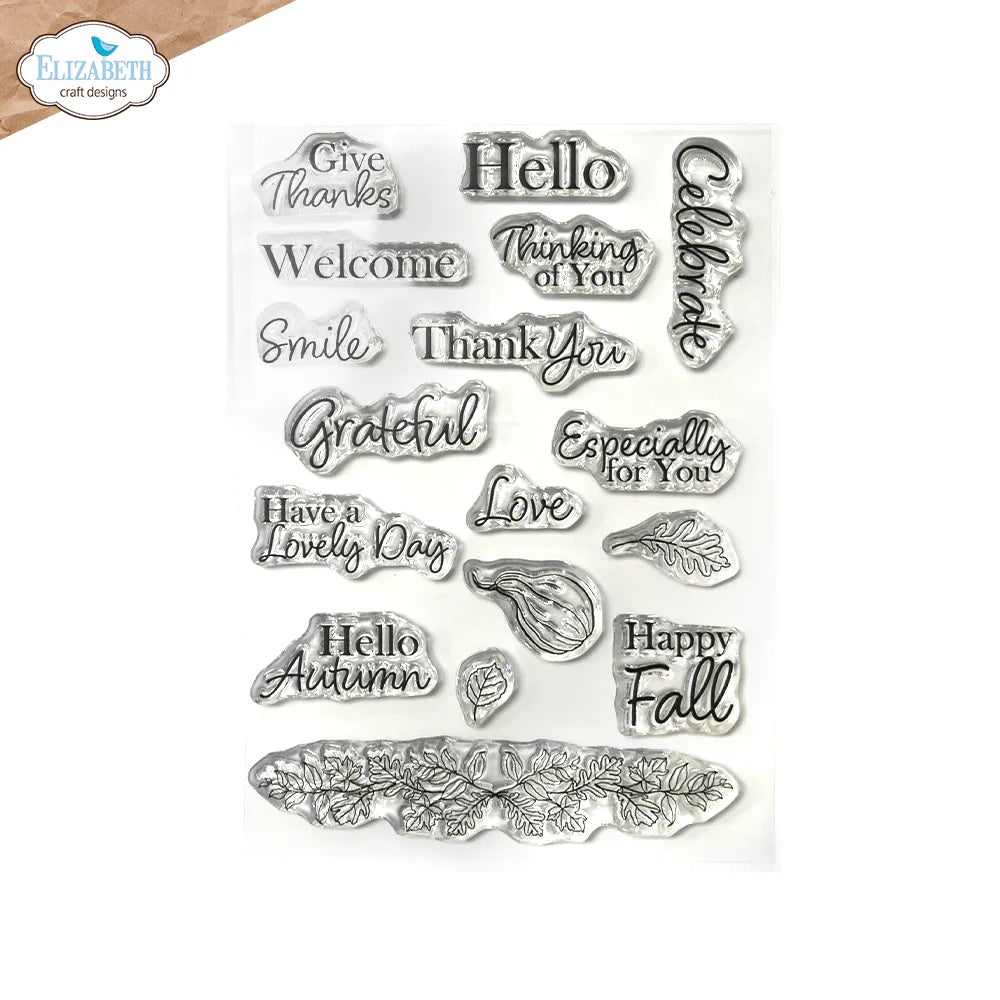 Elizabeth Craft Designs Autumn Greetings Stamp Set (CS379)