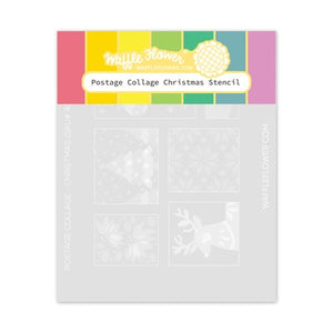 Waffle Flower Postage Christmas Stencil (421425)