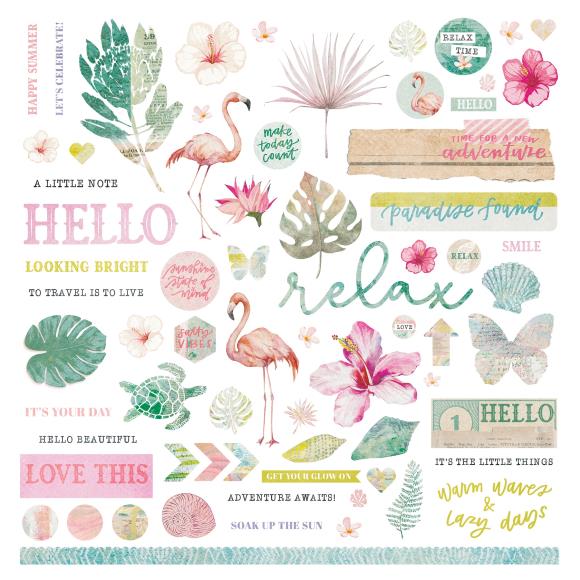 Photoplay Paper Coco Collection 12x12 Sticker Sheet (CCP4508)