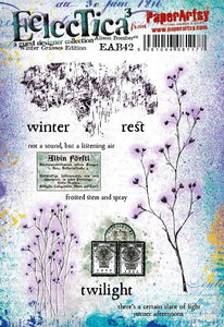 PaperArtsy Electica3 Rubber Stamp Winter Grasses  by Alison Bomber (EAB42)