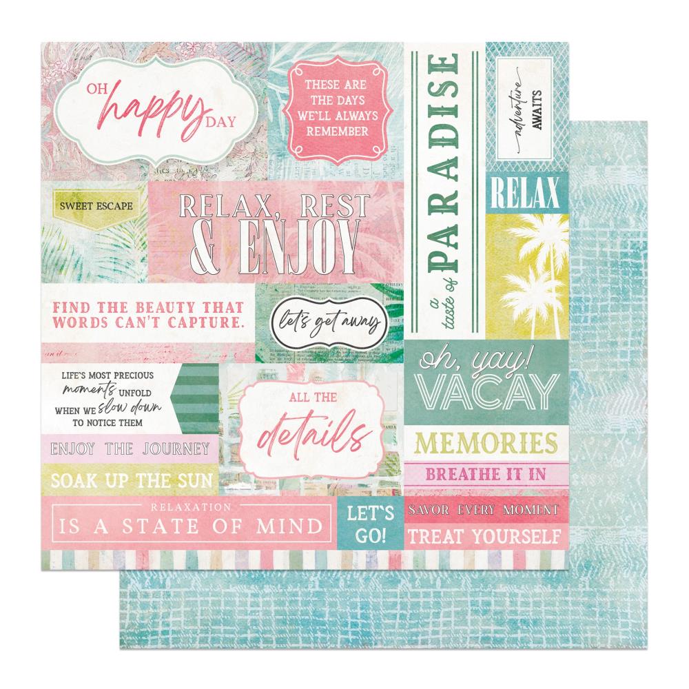 Photoplay Paper Coco Paradise Collection Lets Get Away 12x12 Paper (CCP4513)