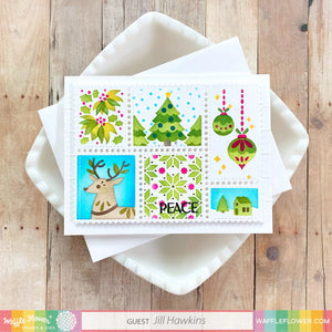 Christmas Postage Stamp Art with Michelle - Saturday, December 21st  @ 11:00 AM - In Person