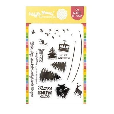 Waffle Flower Clear Stamp Set Winter View (421623)