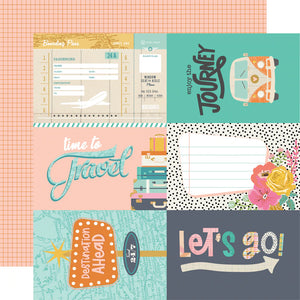 Simple Stories Let's Go Collection 12x12 Scrapbook Paper 4x6 Elements (17713)