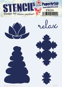 Paper Artsy Stencil Relax designed by France Papillon (PS258)